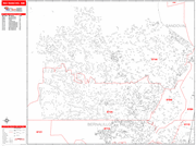 Rio Rancho  Wall Map Red Line Style